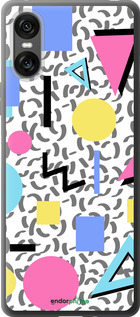 Силиконовый чехол Color shapes для Sony Xperia 10 VI - 4893u-3976 изображение 