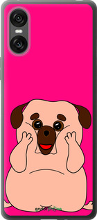 Силиконовый чехол Весёлый мопс для Sony Xperia 10 VI - 4908u-3976 изображение 