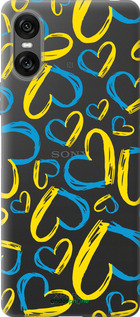 Силиконовый чехол Сердца UA для Sony Xperia 10 VI - 5292u-3976 изображение 