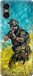 Силиконовый чехол Воин ЗСУ для Sony Xperia 10 VI - 5311u-3976 изображение 