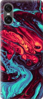 Силиконовый чехол Синяя красная абстакция для Sony Xperia 10 VI - 5339u-3976 изображение 