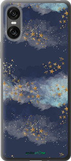 Силиконовый чехол Ночь золотые звезды для Sony Xperia 10 VI - 5421u-3976 изображение 