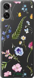 Силиконовый чехол Цветочный фон v2 для Sony Xperia 10 VI - 5472u-3976 изображение 