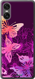 Силиконовый чехол Бабочки v2 для Sony Xperia 10 VI - 5475u-3976 изображение 