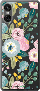 Силиконовый чехол Цветочные обои v2 для Sony Xperia 10 VI - 5602u-3976 изображение 