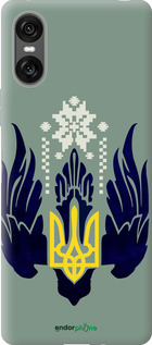 Силиконовый чехол Тризуб с крыльями для Sony Xperia 10 VI - 5640u-3976 изображение 