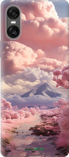 Силиконовый чехол Розовые облака для Sony Xperia 10 VI - 5660u-3976 изображение 