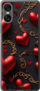 Силіконовий чехол Сердечки для Sony Xperia 10 VI - 5831u-3976 изображение 