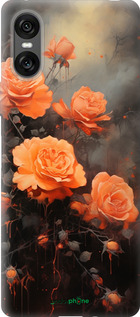 Силиконовый чехол Оранжевые розы для Sony Xperia 10 VI - 5944u-3976 изображение 