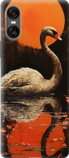 Силиконовый чехол Лебедь для Sony Xperia 10 VI - 5964u-3976 изображение 