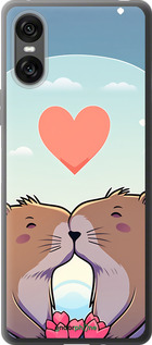 Силиконовый чехол Капибара любовь для Sony Xperia 10 VI - 6027u-3976 изображение 