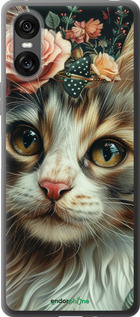 Силиконовый чехол Cats and flowers для Sony Xperia 10 VI - 6069u-3976 изображение 