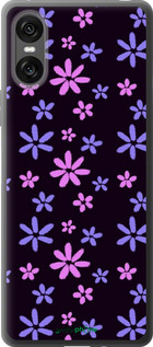 Силиконовый чехол с  цветами для Sony Xperia 10 VI - 6258u-3976 изображение 