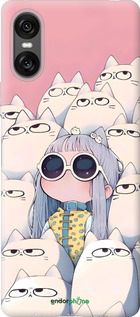 Силиконовый чехол Малышка с котами для Sony Xperia 10 VI - 6295u-3976 изображение 