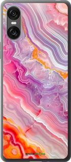 Силиконовый чехол Мрамор 2 для Sony Xperia 10 VI - 6307u-3976 изображение 