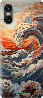 Силиконовый чехол Арт волны для Sony Xperia 10 VI - 6324u-3976 изображение 