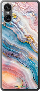 Силиконовый чехол Мрамор красивый для Sony Xperia 10 VI - 6376u-3976 изображение 