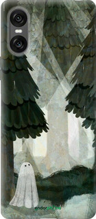 Силіконовий чехол Із зображенням соснового лісу та привида для Sony Xperia 10 VI - 6420u-3976 изображение 