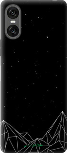 Силиконовый чехол Черно белые абстрактные горы для Sony Xperia 10 VI - 6437u-3976 изображение 