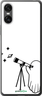 Силиконовый чехол Привидение астроном для Sony Xperia 10 VI - 6444u-3976 изображение 