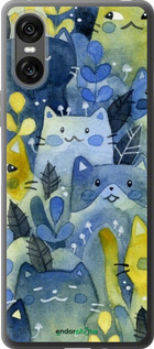 Силиконовый чехол С изображением кошачьего леса для Sony Xperia 10 VI - 6447u-3976 изображение 