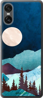Силиконовый чехол Горная идиллия ночной пейзаж для Sony Xperia 10 VI - 6488u-3976 изображение 