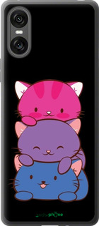 Силиконовый чехол Милые кошки для Sony Xperia 10 VI - 6518u-3976 изображение 