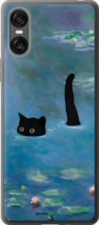 Силіконовий чехол Із зображенням кота та водяної лілії Monet для Sony Xperia 10 VI - 6519u-3976 изображение 