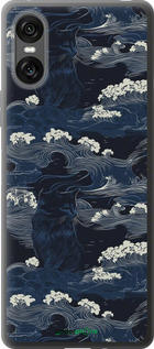 Силиконовый чехол Морская тематика в стиле арт-деко для Sony Xperia 10 VI - 6520u-3976 изображение 