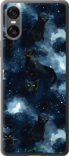 Силиконовый чехол Изображение Кошек с тёмной акварелью для Sony Xperia 10 VI - 6521u-3976 изображение 