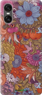 Силиконовый чехол Абстрактные цветы для Sony Xperia 10 VI - 6526u-3976 изображение 