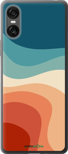 Силіконовий чехол У стилі ретро з хвилями для Sony Xperia 10 VI - 6531u-3976 изображение 