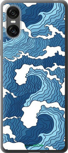 Силиконовый чехол Абстрактный рисунок морских волн для Sony Xperia 10 VI - 6538u-3976 изображение 