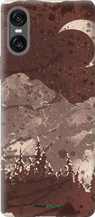 Силиконовый чехол С изображением лунного пейзажа в ночном лесу для Sony Xperia 10 VI - 6546u-3976 изображение 