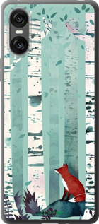 Силиконовый чехол Лис в зелёном лесу для Sony Xperia 10 VI - 6547u-3976 изображение 