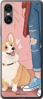 Силиконовый чехол Корги 3 для Sony Xperia 10 VI - 6707u-3976 изображение 