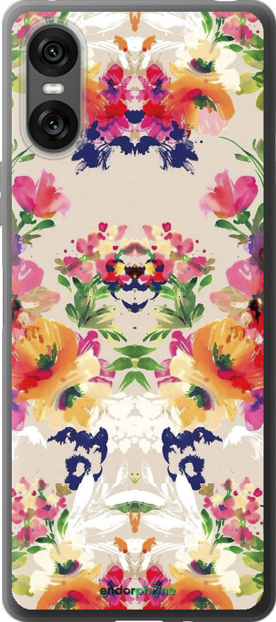 Силиконовый чехол Цветочный узор для Sony Xperia 10 VI - 1083u-3976 изображение 