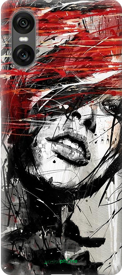 Силиконовый чехол Лицо девушки для Sony Xperia 10 VI - 1162u-3976 изображение 