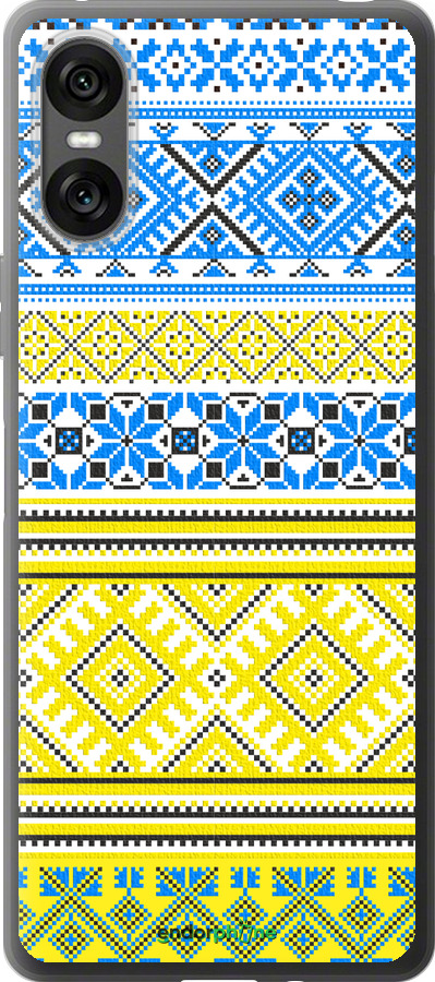 Силиконовый чехол Вышиванка 40 для Sony Xperia 10 VI - 1174u-3976 изображение 