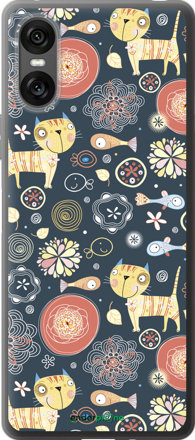 Силиконовый чехол Котята v4 для Sony Xperia 10 VI - 1224u-3976 изображение 