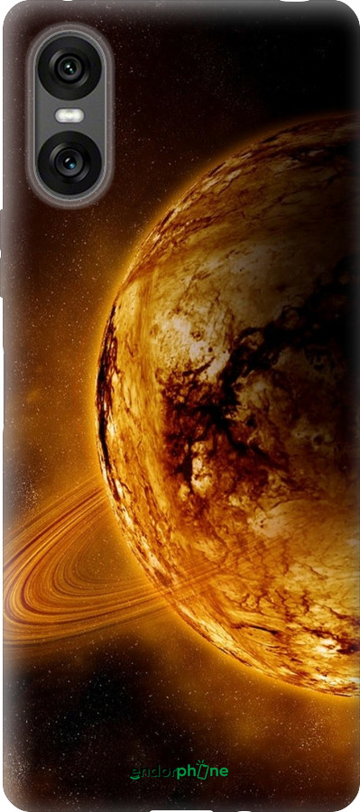 Силиконовый чехол Жёлтый Сатурн для Sony Xperia 10 VI - 170u-3976 изображение 