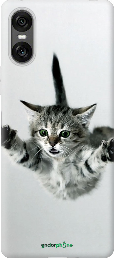 Силиконовый чехол Летящий котёнок для Sony Xperia 10 VI - 2322u-3976 изображение 