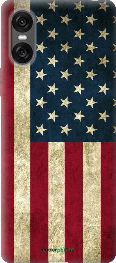 Силиконовый чехол Флаг США для Sony Xperia 10 VI - 395u-3976 изображение 