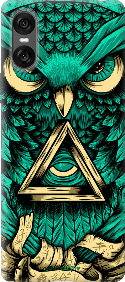 Силиконовый чехол Сова Арт-тату для Sony Xperia 10 VI - 3971u-3976 изображение 