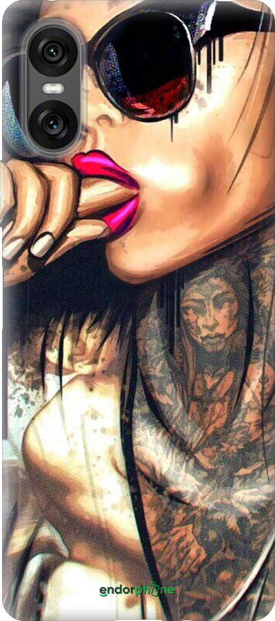 Силиконовый чехол Девушка в тату для Sony Xperia 10 VI - 4001u-3976 изображение 