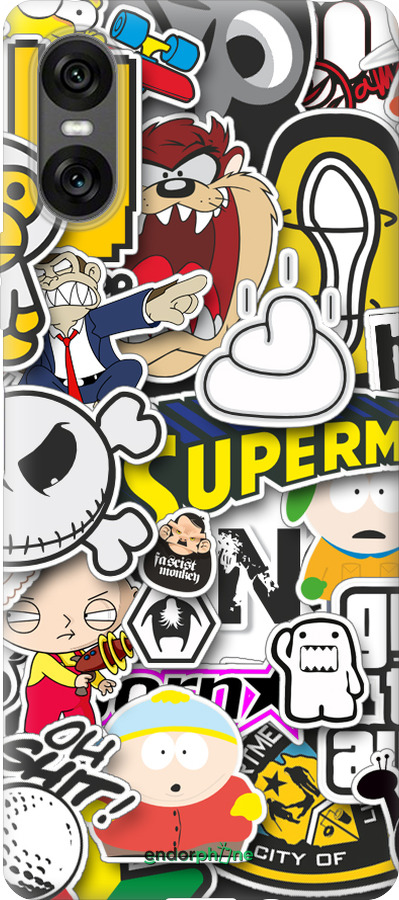 Силіконовий чехол Popular logos для Sony Xperia 10 VI - 4023u-3976 изображение 