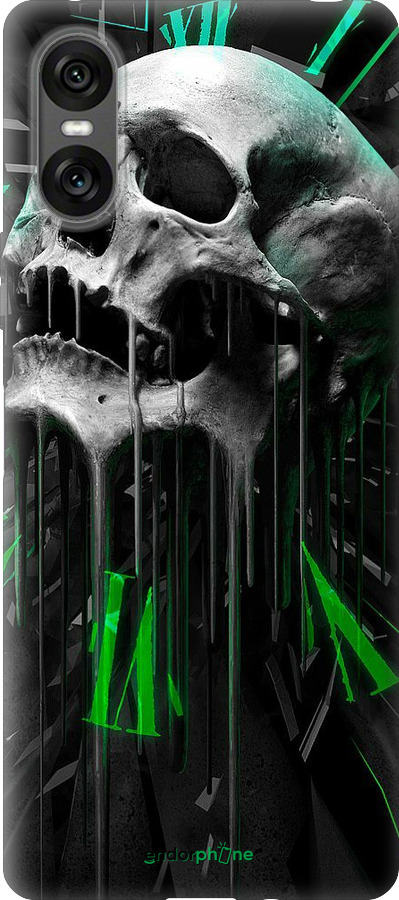 Силиконовый чехол Череп-часы для Sony Xperia 10 VI - 4100u-3976 изображение 