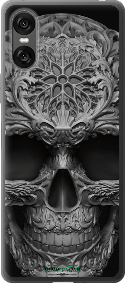 Силиконовый чехол skull-ornament для Sony Xperia 10 VI - 4101u-3976 изображение 