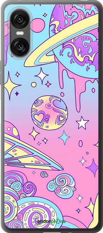 Силіконовий чехол Рожева галактика для Sony Xperia 10 VI - 4146u-3976 изображение 