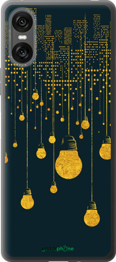 Силиконовый чехол Иллюстрация ночного города для Sony Xperia 10 VI - 4162u-3976 изображение 